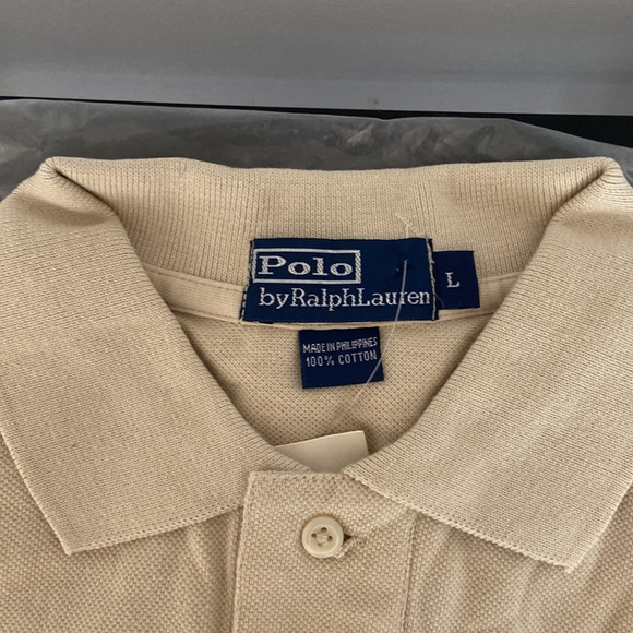 NEW Tan Ralph Lauren POLO Shirt Men's Short Sleeve Sz. M - Picture 4 of 7